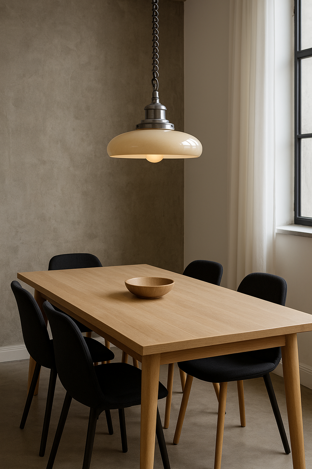 Retro Industrial Glass-Stone Pendant
