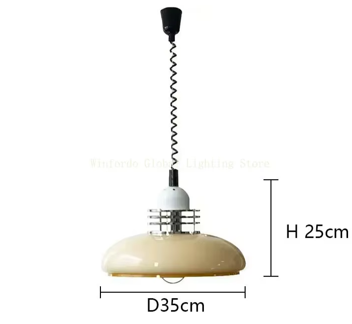Retro Industrial Glass-Stone Pendant