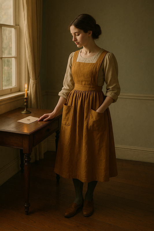 Linen Apron Dress, 1813