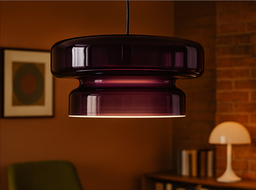 Purple Glow Pendant, 1969
