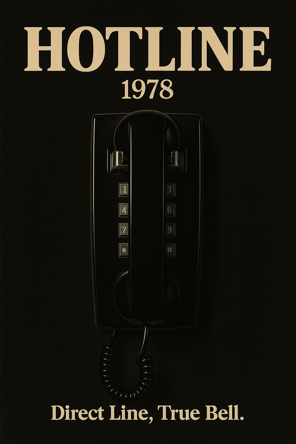 Corded Wall Phone, Analog Trimline Phone with Cord, Retro Wall Mounted Telephones Old Fashion Antique Home Phone Hotel Phone