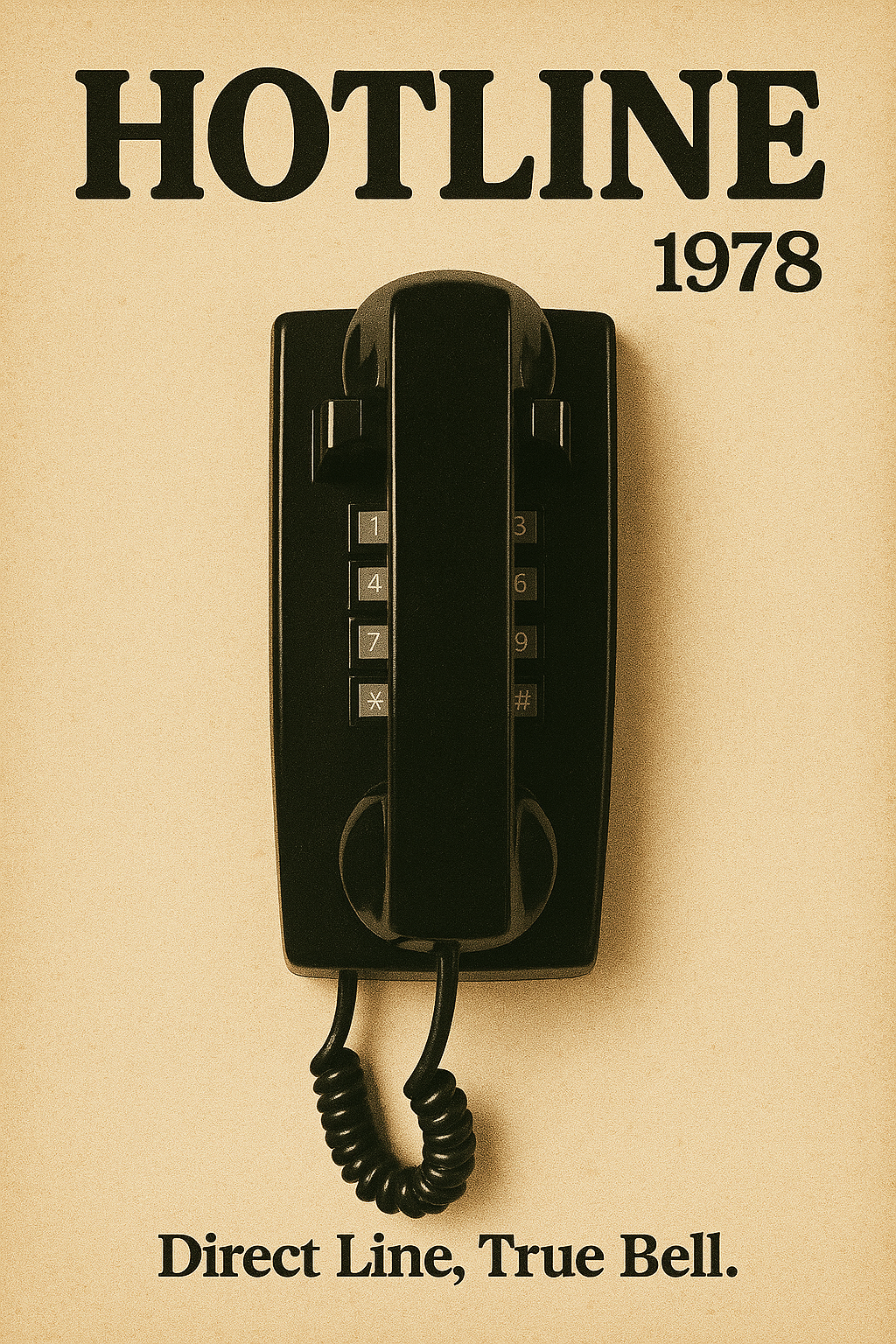 Corded Wall Phone, Analog Trimline Phone with Cord, Retro Wall Mounted Telephones Old Fashion Antique Home Phone Hotel Phone